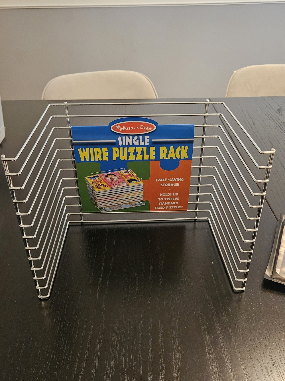 Melissa & Doug Chrome Wire Puzzle Organizer Rack